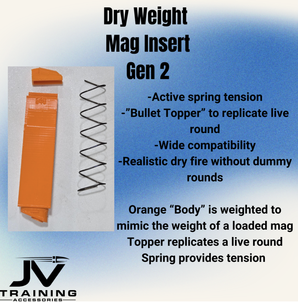 dry weight insert for dry fire training